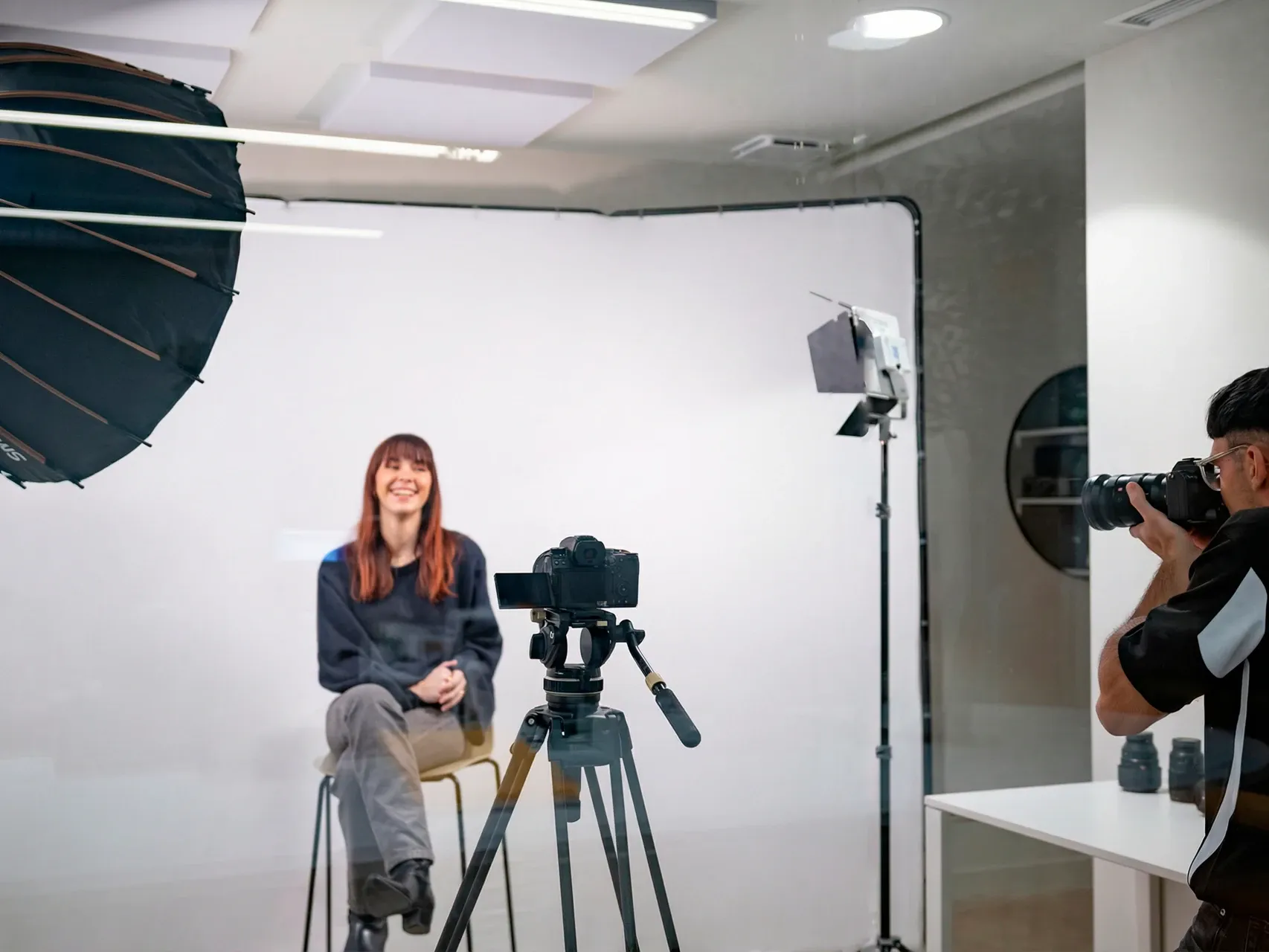 Sesión de fotografía en el estudio