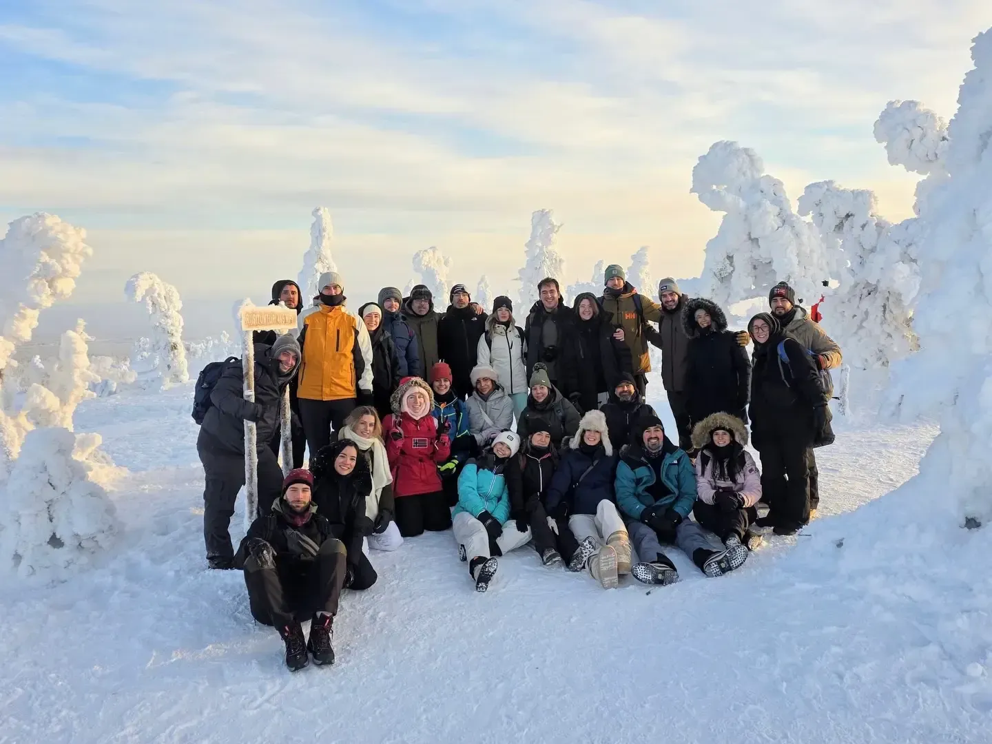 The rIL Medical team on a snowy team trip