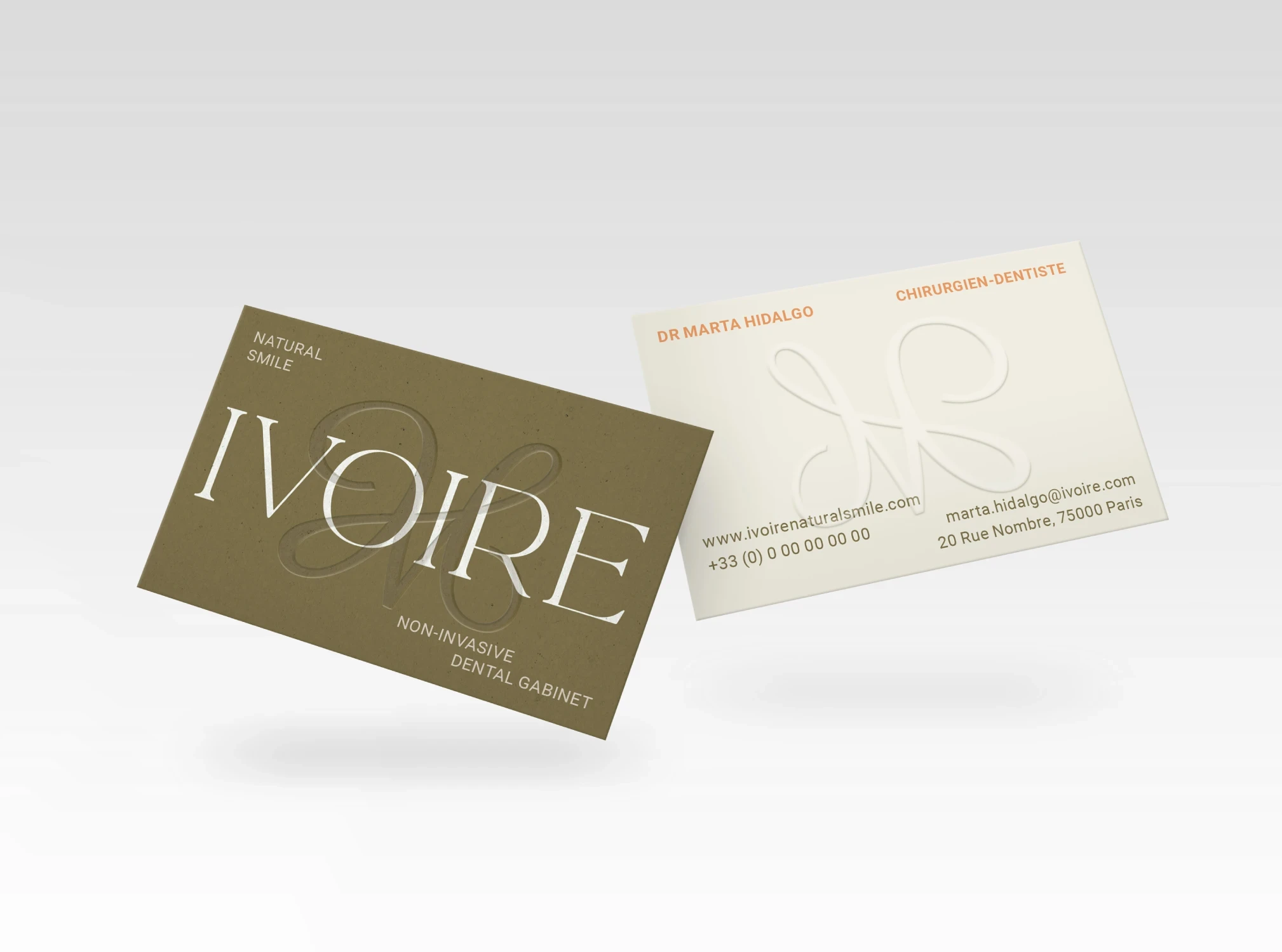 Tarjetas corporativas de IVOIRE Natural Smile