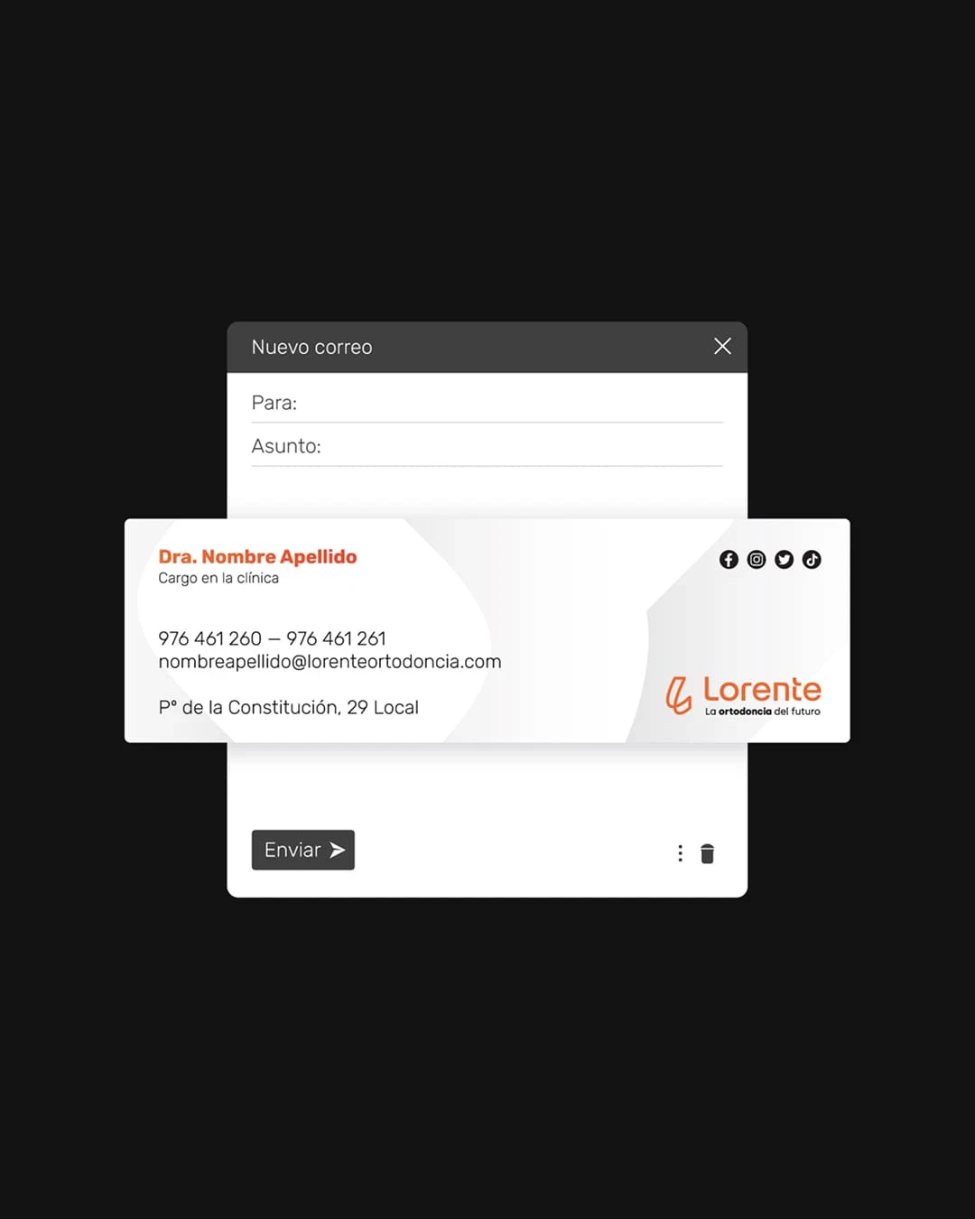 Firma de email de Lorente Ortodoncia